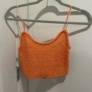 Zara orange knitted top